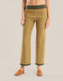 Reversible quilted pants with straight legs
